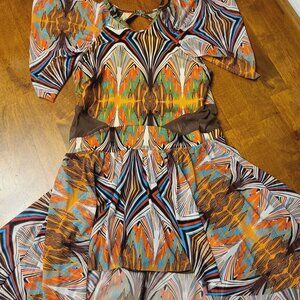 Weissman ~ Sz LC ~ Abstract Print ~ “Costume” ~ Dress w/Attached Shorts ~ NWOT